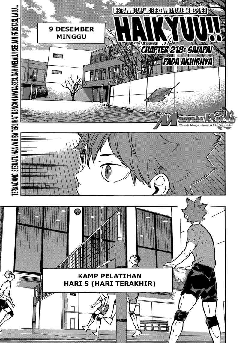 Manga Haikyuu!! Chapter 218 gambar nomor 2