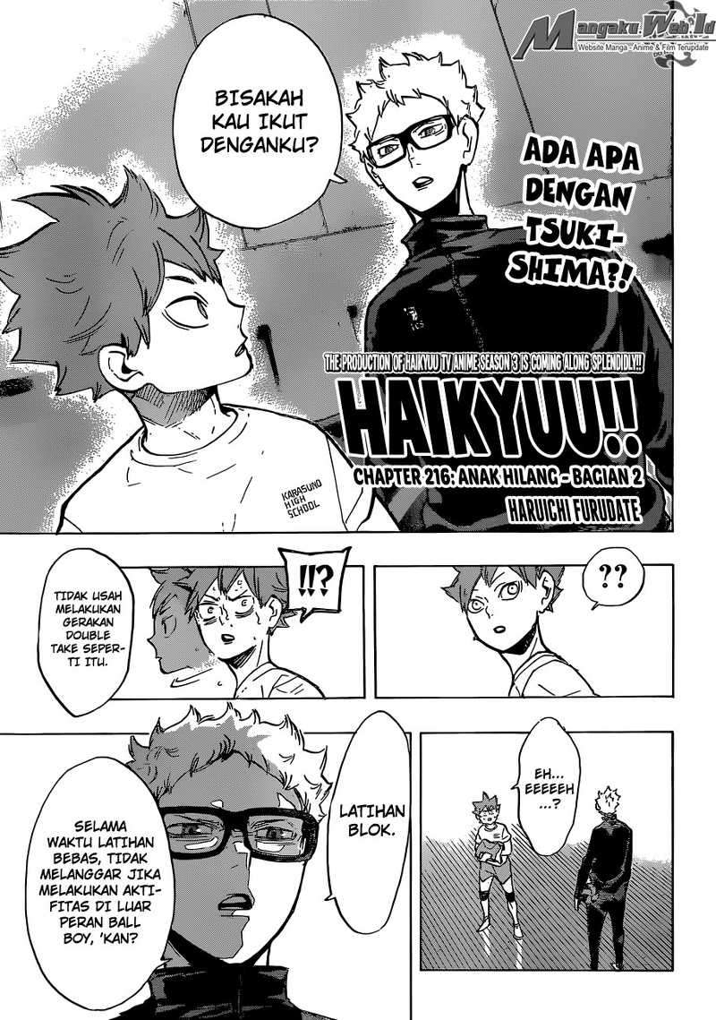 Manga Haikyuu!! Chapter 216 gambar nomor 2