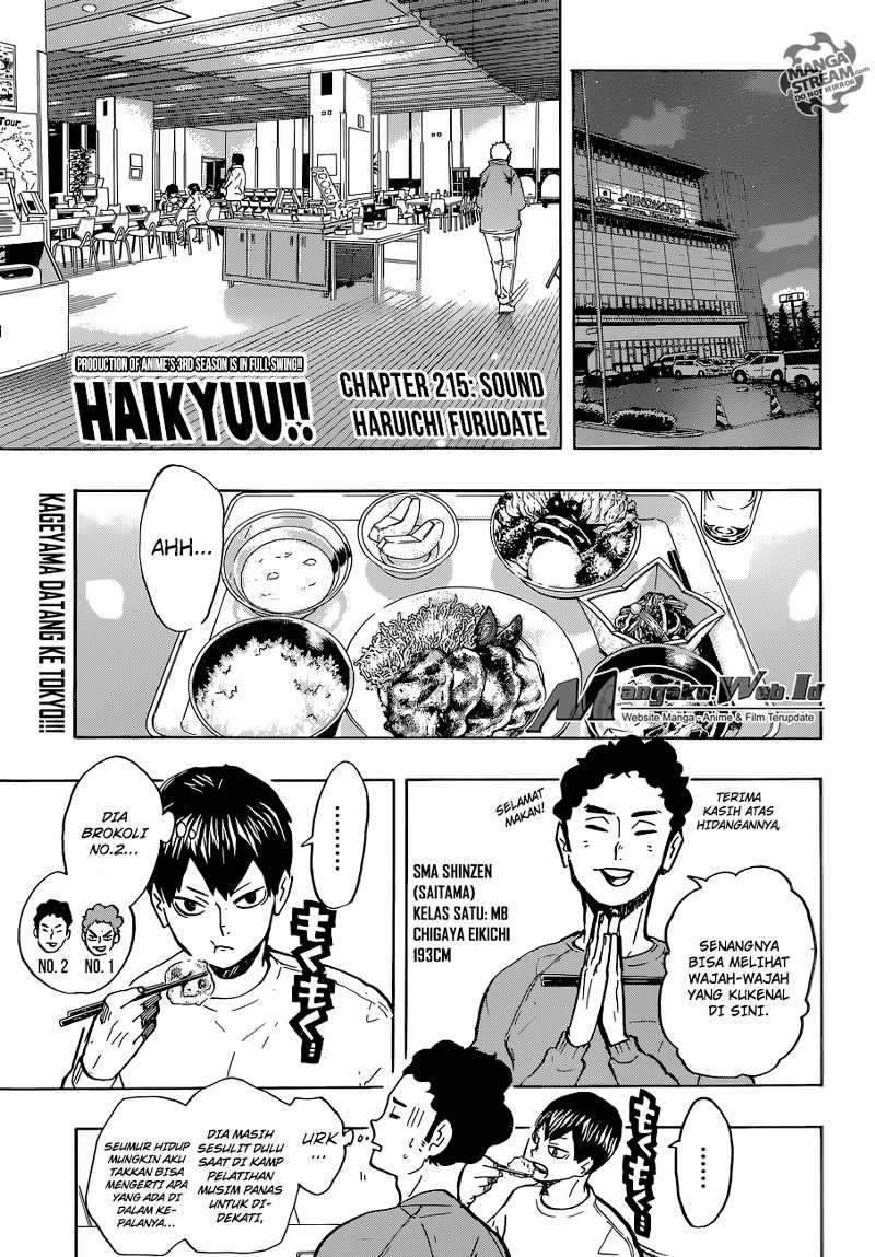 Manga Haikyuu!! Chapter 215 gambar nomor 2
