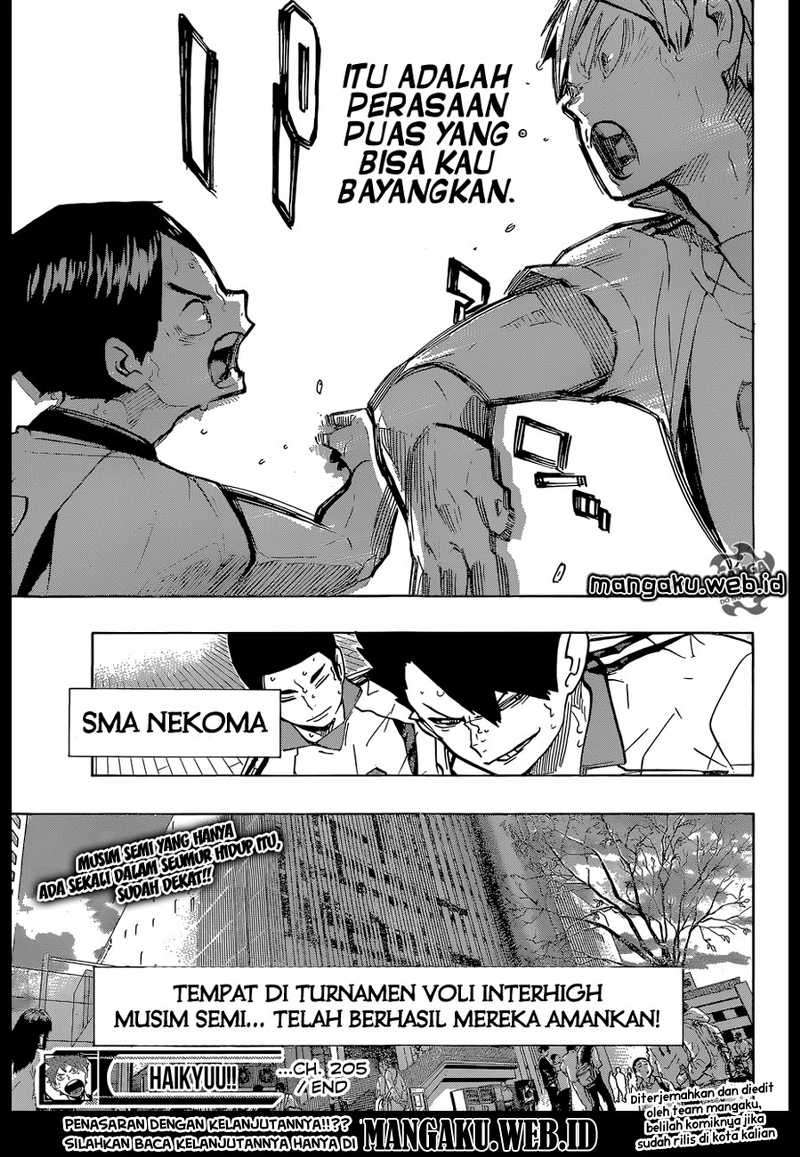 Haikyuu!! Chapter 205 Gambar 16