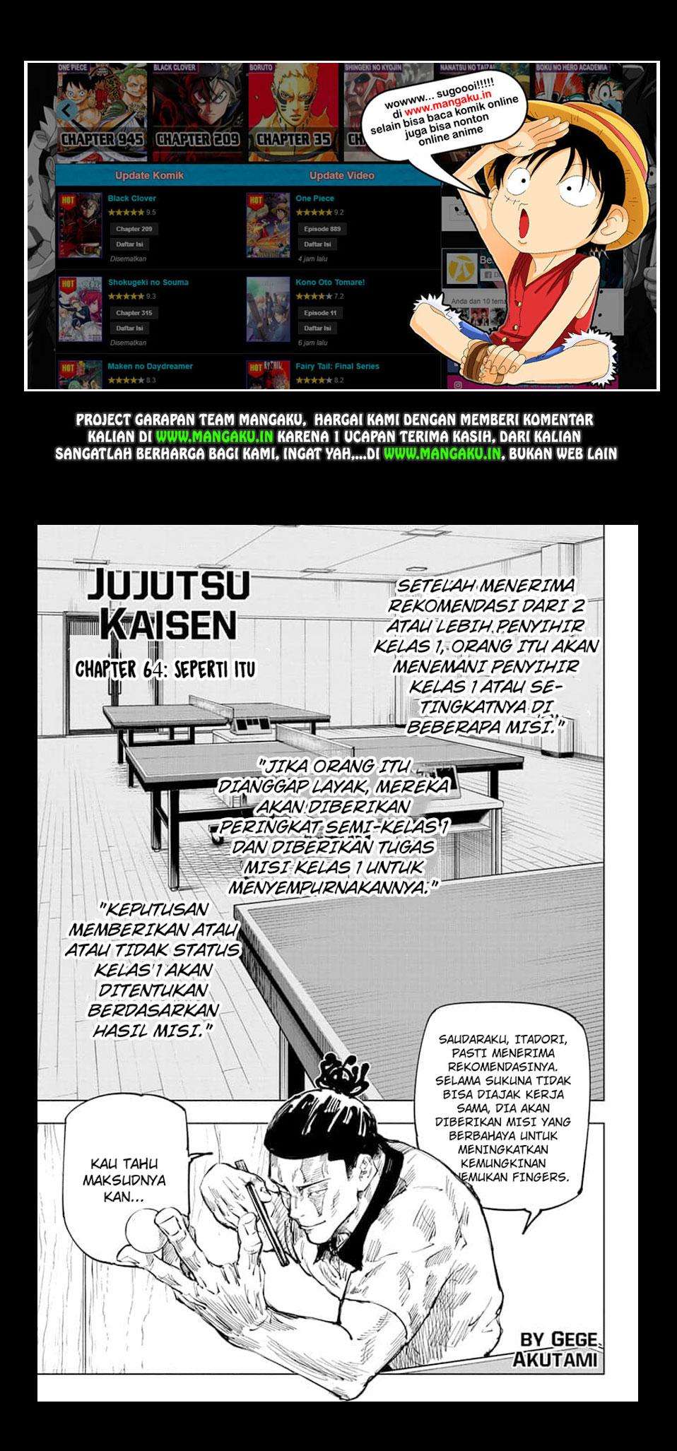Manga Jujutsu Kaisen Chapter 64 gambar nomor 2