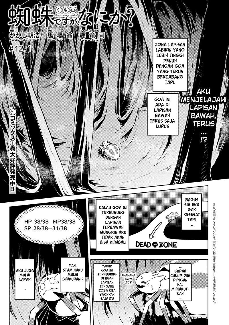 Komik Kumo desu ga, Nani ka? Chapter 12.1 gambar nomor 1