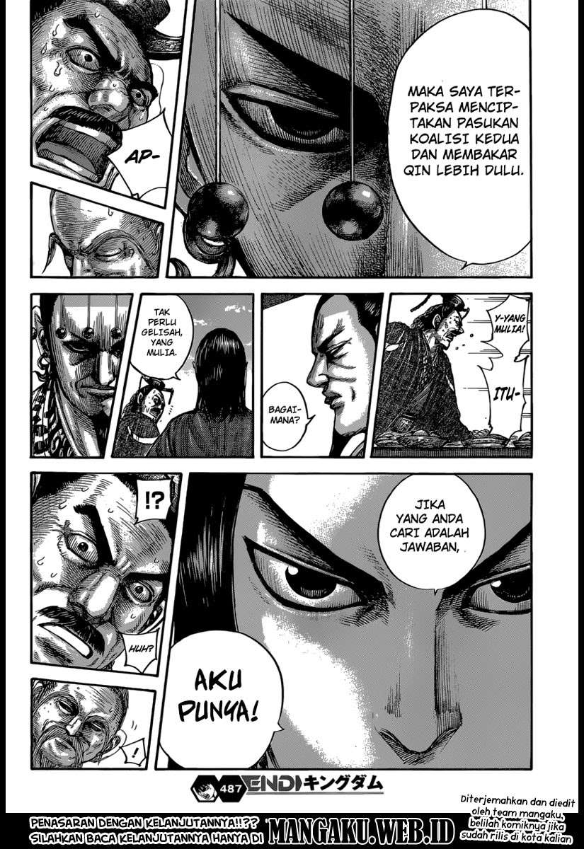 Kingdom Chapter 487 Gambar 18