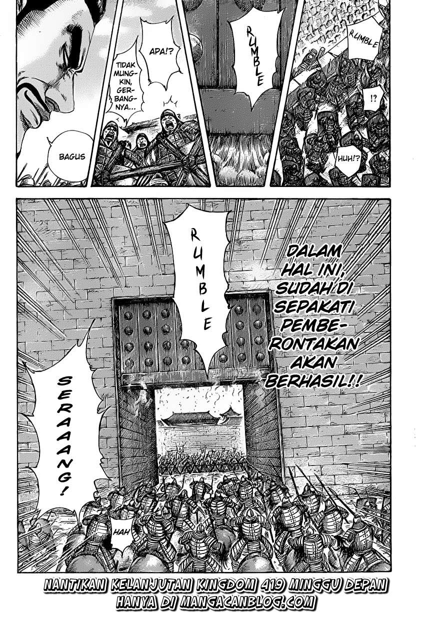 Kingdom Chapter 418 Gambar 17