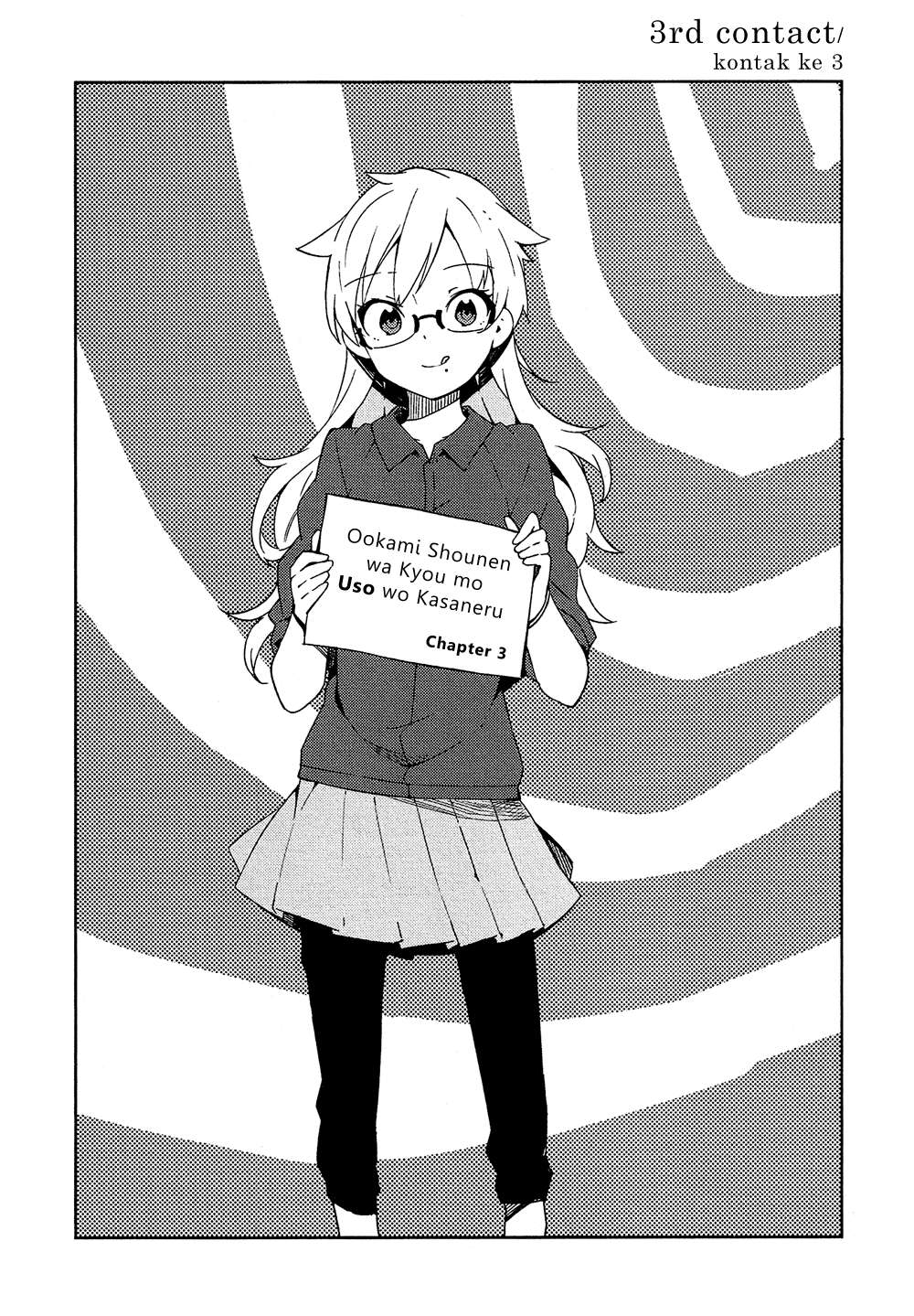 Ookami Shounen wa Kyou mo Uso wo Kasaneru Chapter 3 Gambar 3