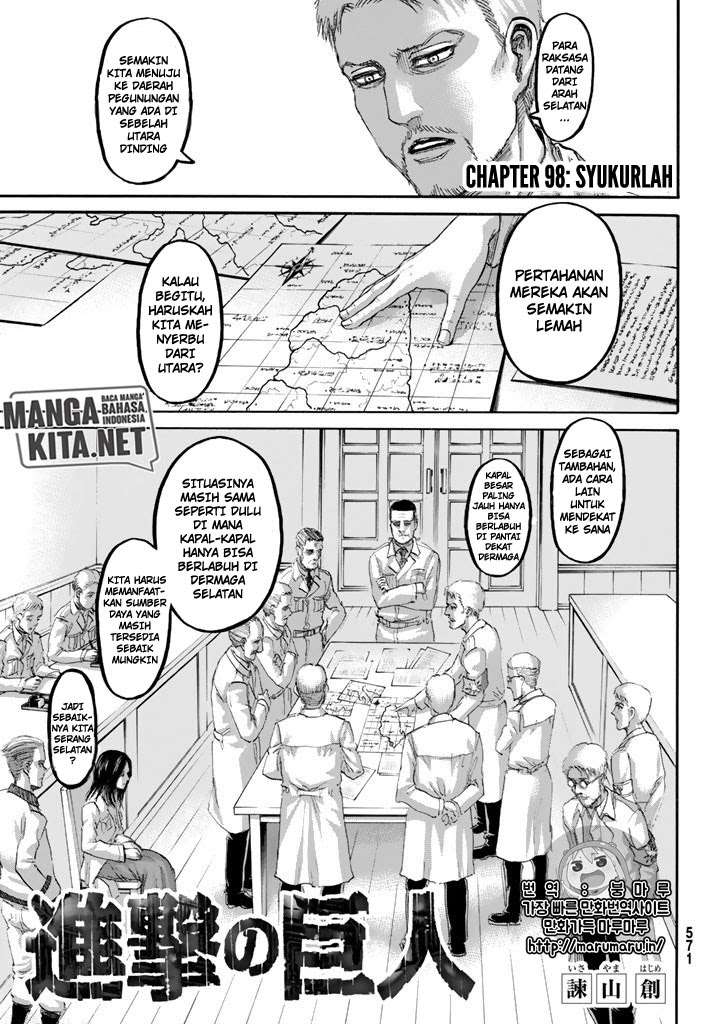 Manga Shingeki no Kyojin Chapter 98 gambar nomor 2