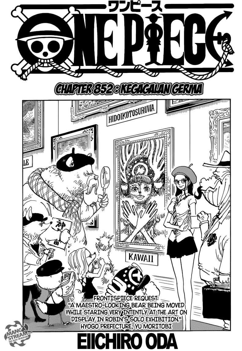 Komik One Piece Chapter 852 gambar nomor 1