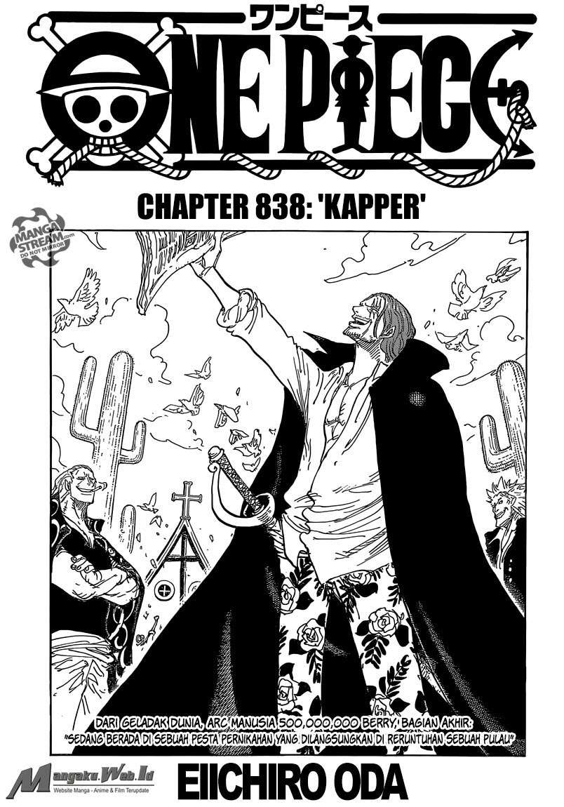 Manga One Piece Chapter 838 gambar nomor 2