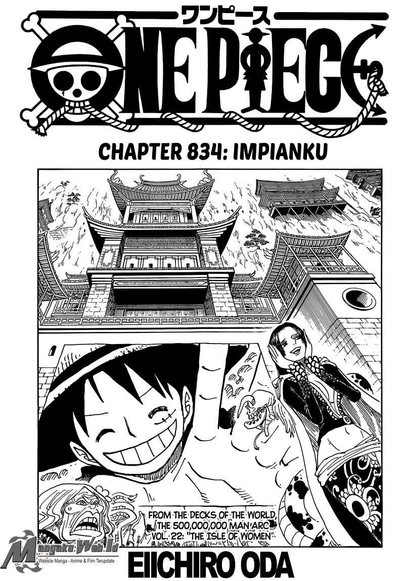 Manga One Piece Chapter 834 gambar nomor 2