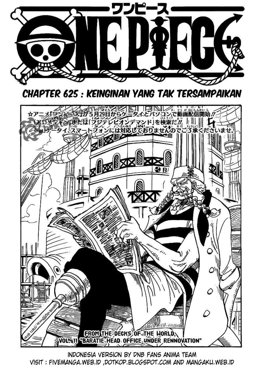 Komik One Piece Chapter 625 gambar nomor 1