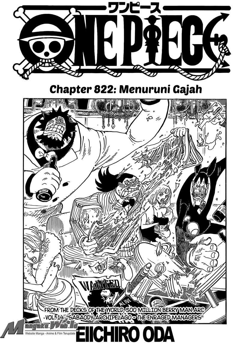 Manga One Piece Chapter 822 gambar nomor 2