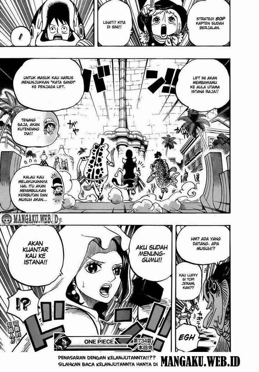 One Piece Chapter 734 Gambar 19