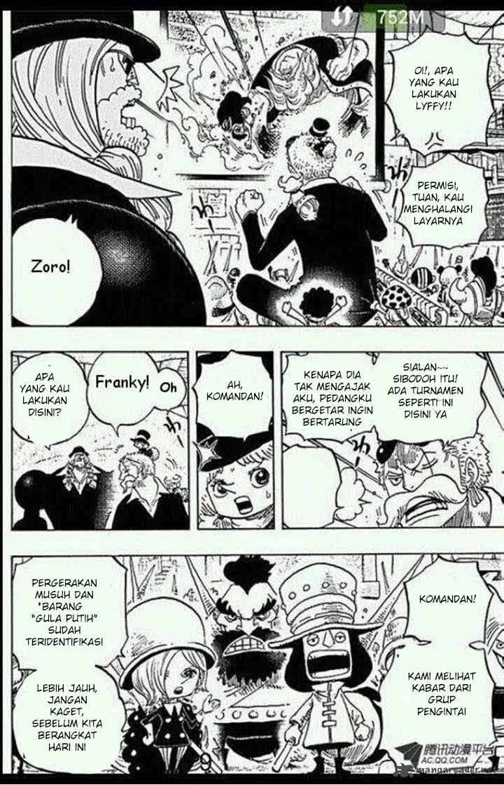 One Piece Chapter 718 Gambar 9