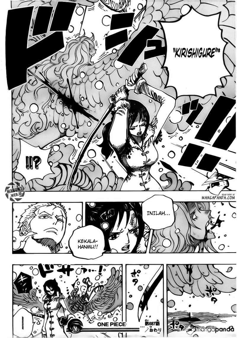 One Piece Chapter 687 Gambar 18