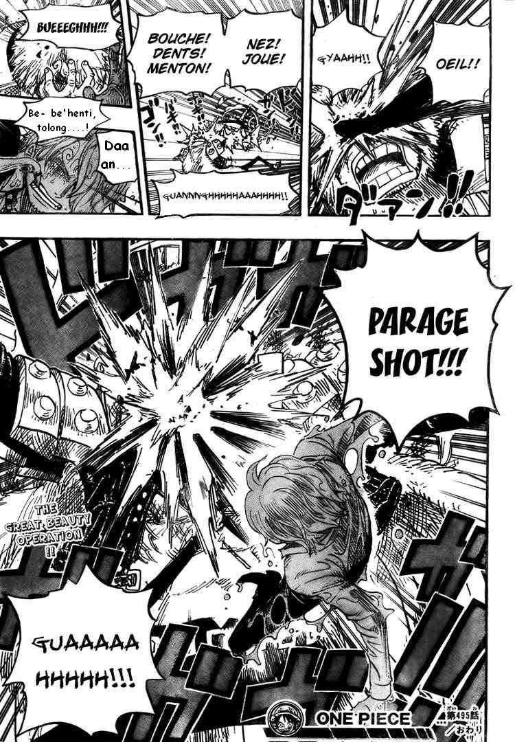 One Piece Chapter 495 Gambar 19