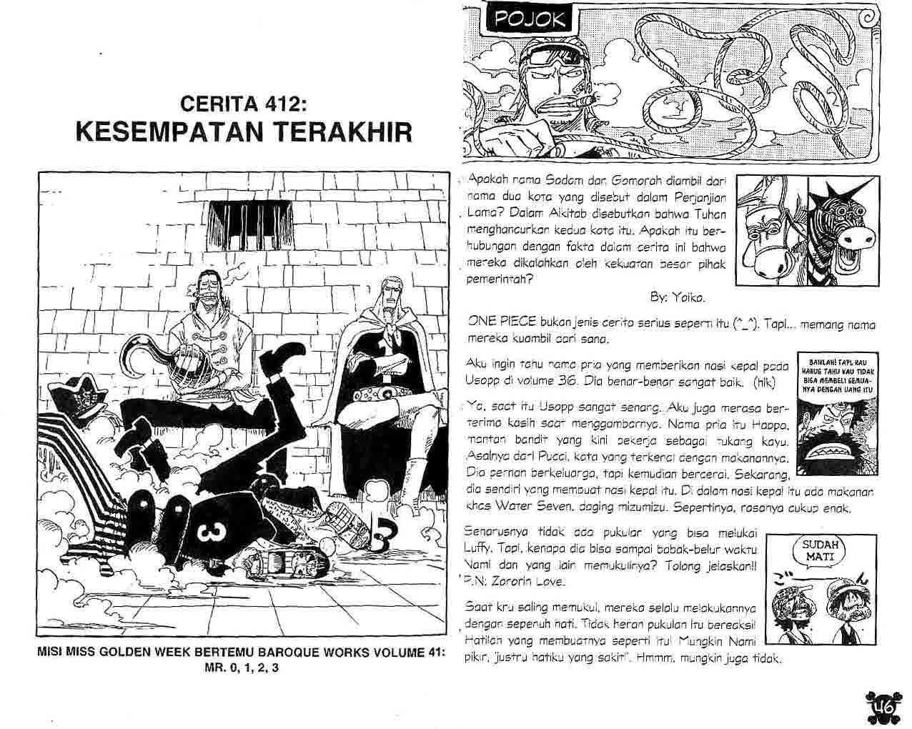 Komik One Piece Chapter 412 gambar nomor 1