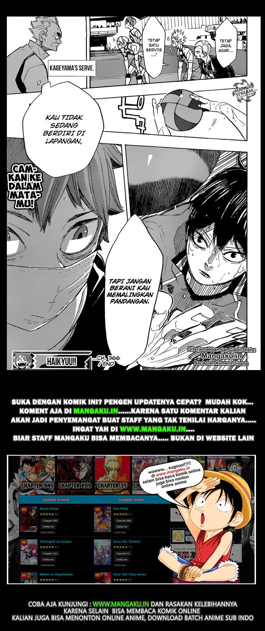 Haikyuu!! Chapter 366 Gambar 16