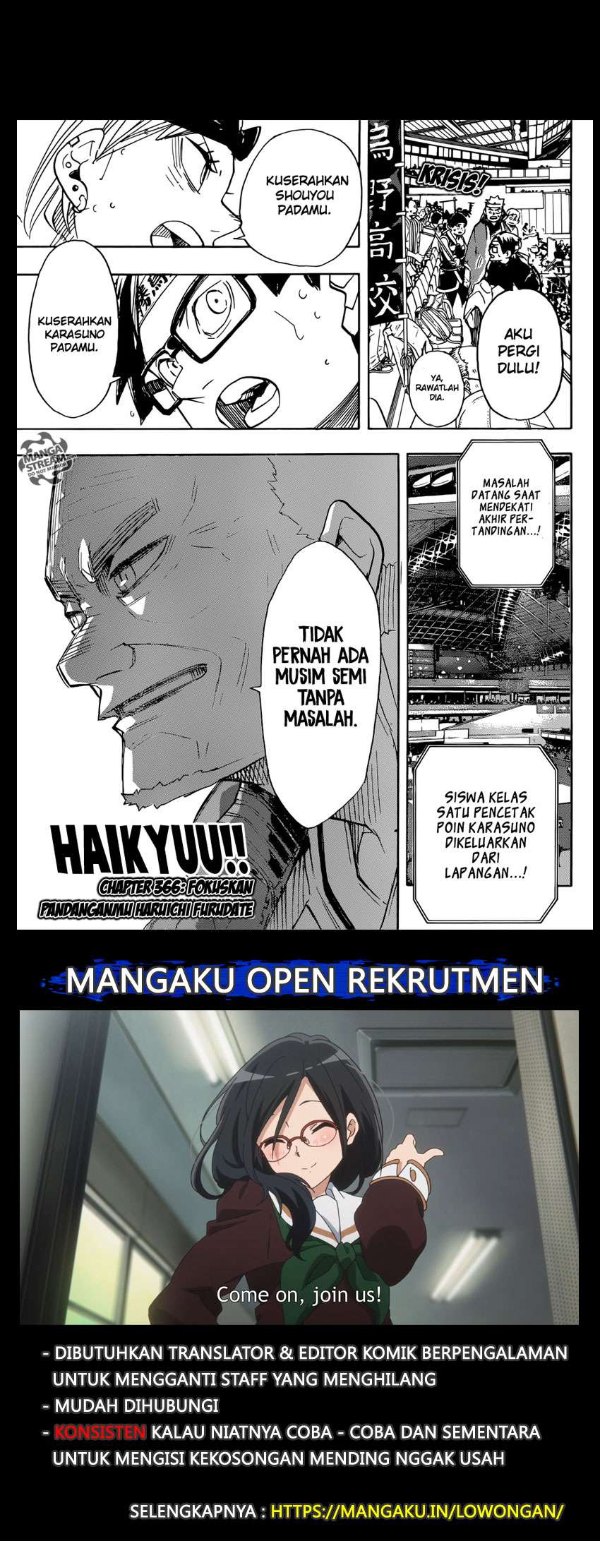 Manga Haikyuu!! Chapter 366 gambar nomor 2